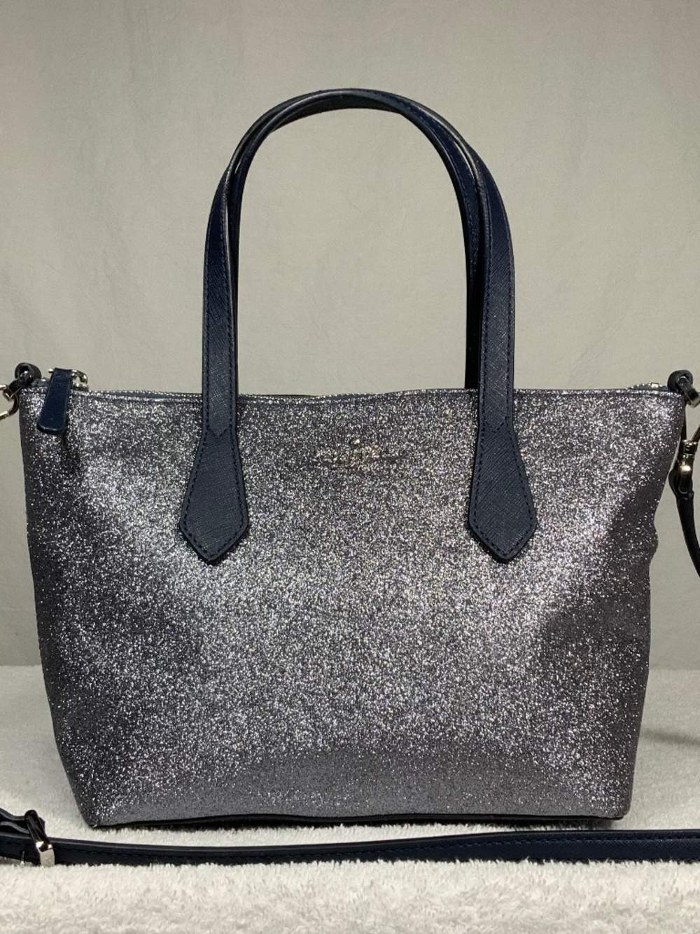 ♠️ Kate Spade Blue Glitter Small Satchel Crossbody